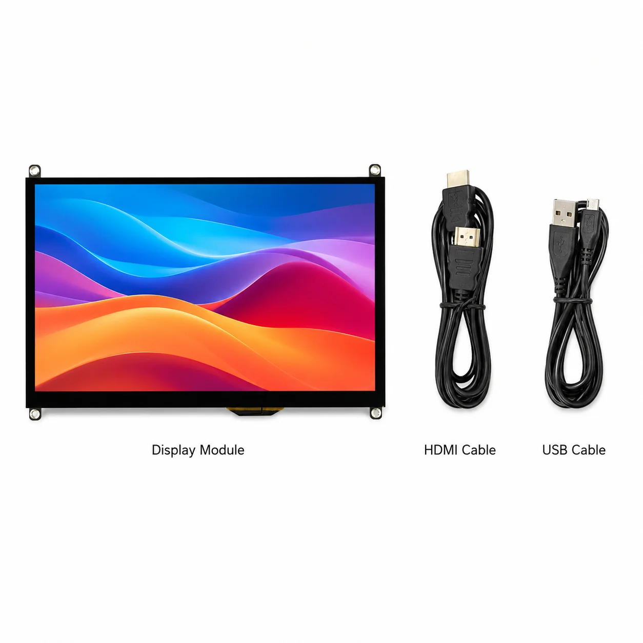 Фото LESOWN DIY Микрокомпьютерный сенсорный монитор 10.1 дюйма 1024x600 с полным углом обзора и встроенными динамиками для Banana Pi Tinkerboard №2