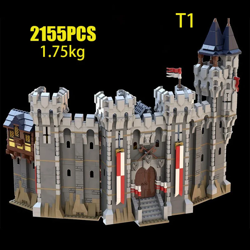 Фото Spot MOC-132314 Модульный замок, сборка мелких частиц, строительные блоки, средневековый строительный замок, модель игрушки, подарочный набор №1