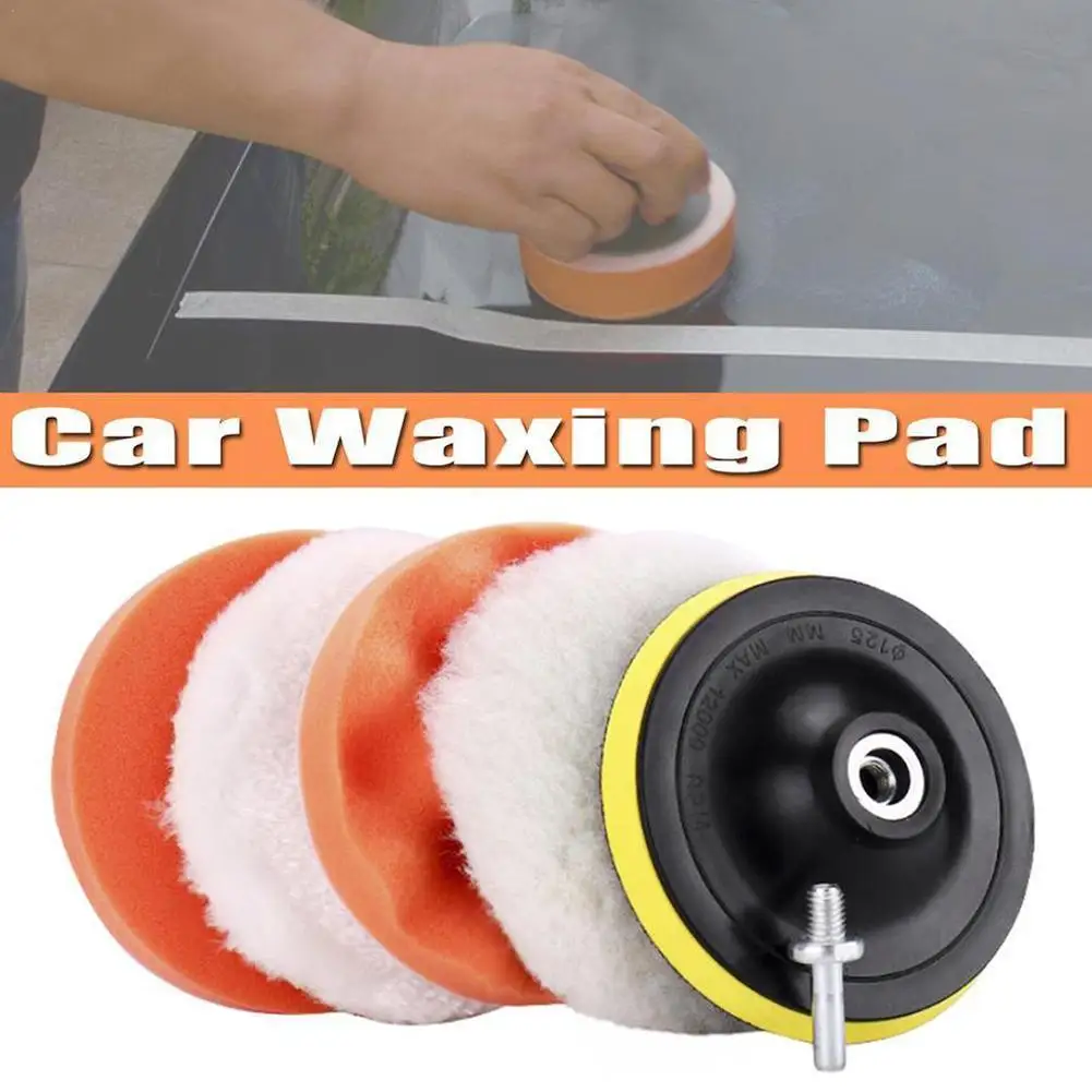 

6PCS Car Polishing Pad Sponge Wool Polishing Disc Waxing 3"/4"/5"/6" Car Styling Polishing Disc with Backplate Drill Adapter Who