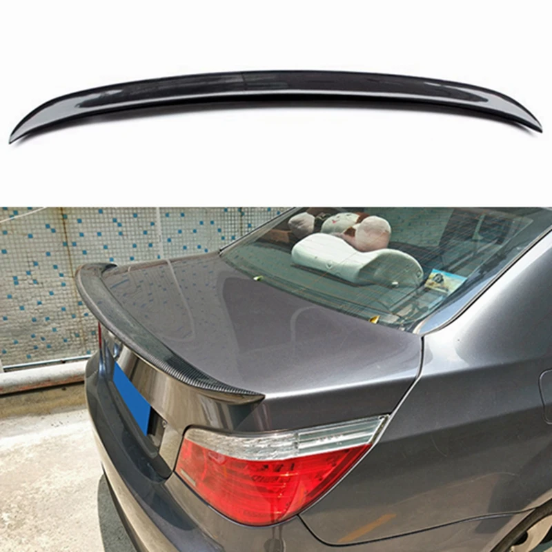 

FOR BMW 5 Series E60 4-door 525i 528i AC Style Carbon Fiber Rear Spoiler Trunk Wing 2004-2009 FRP Glossy Black Forged Carbon