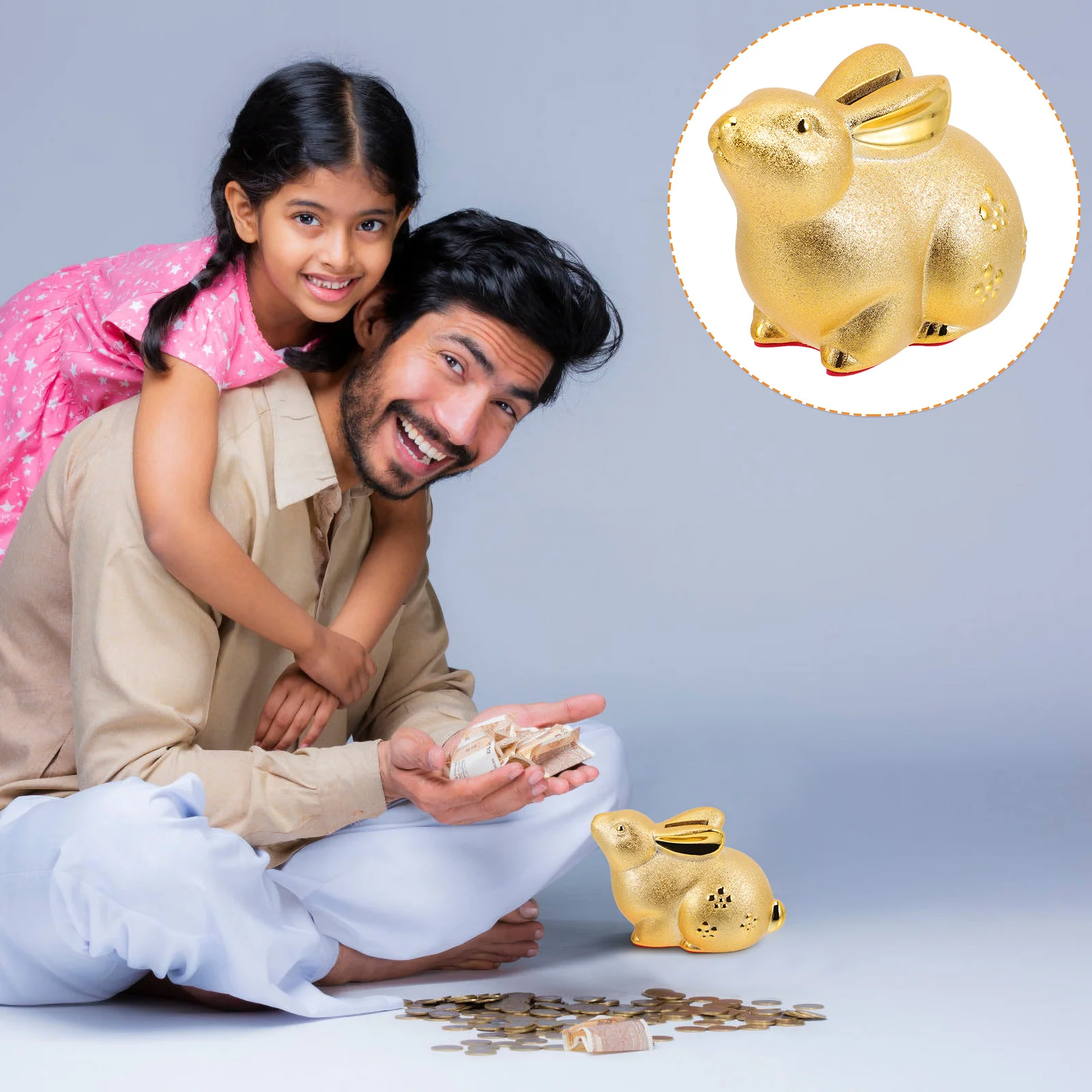 

Копилка-кролик, копилка для денег, банка, Детская статуэтка, мультяшный год, анимационная коробка, банки, наличные, китайская Пасхальная хра...