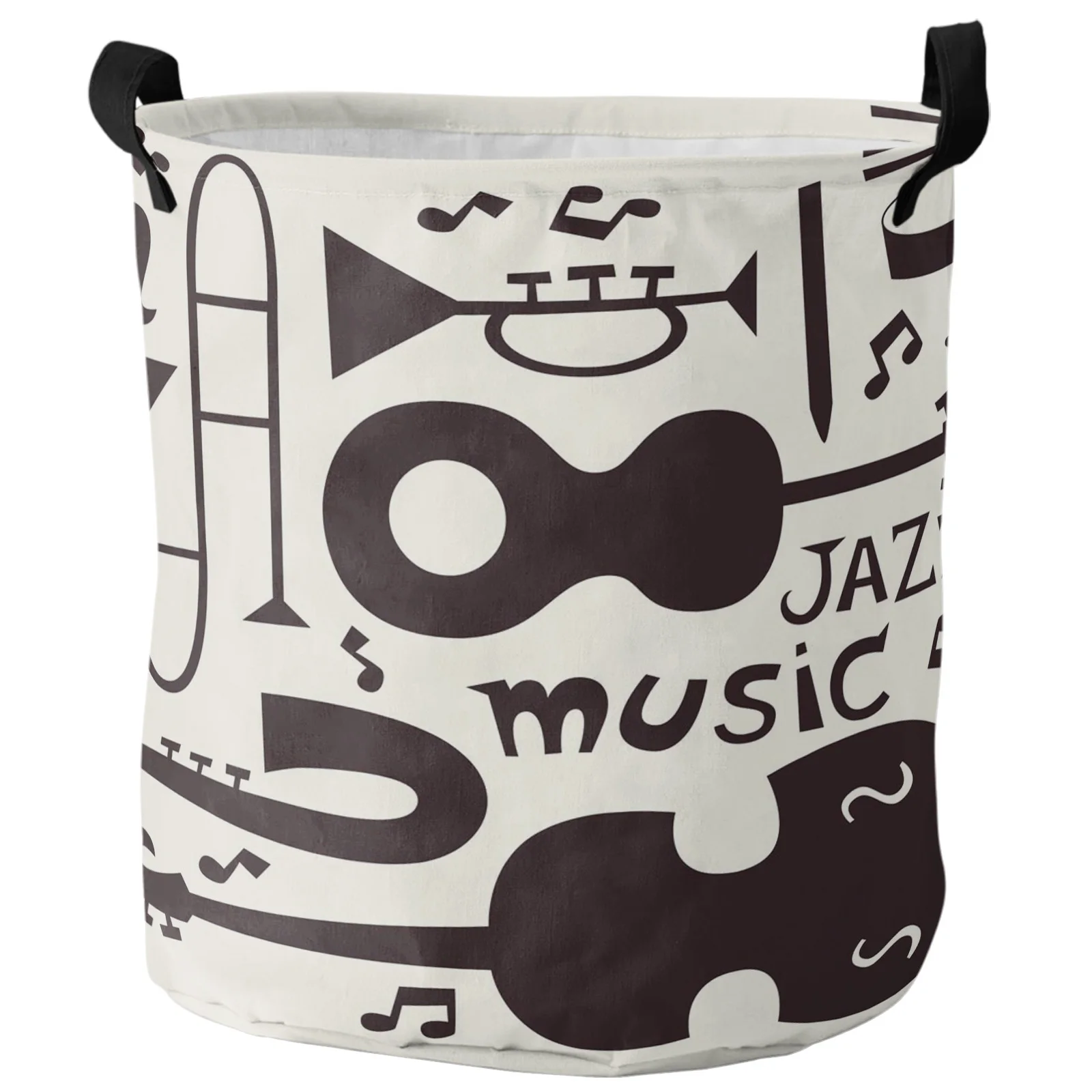 

Jazz Instrument Laundry Basket Foldable Oxford Storage Baskets Laundry Organizer Bathroom Basket for Dirty Clothing