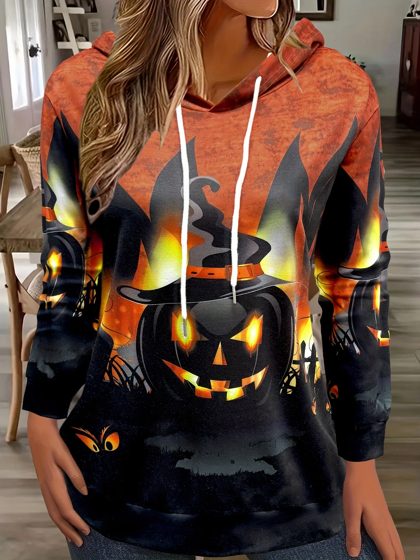 Худи унисекс с принтом паутины