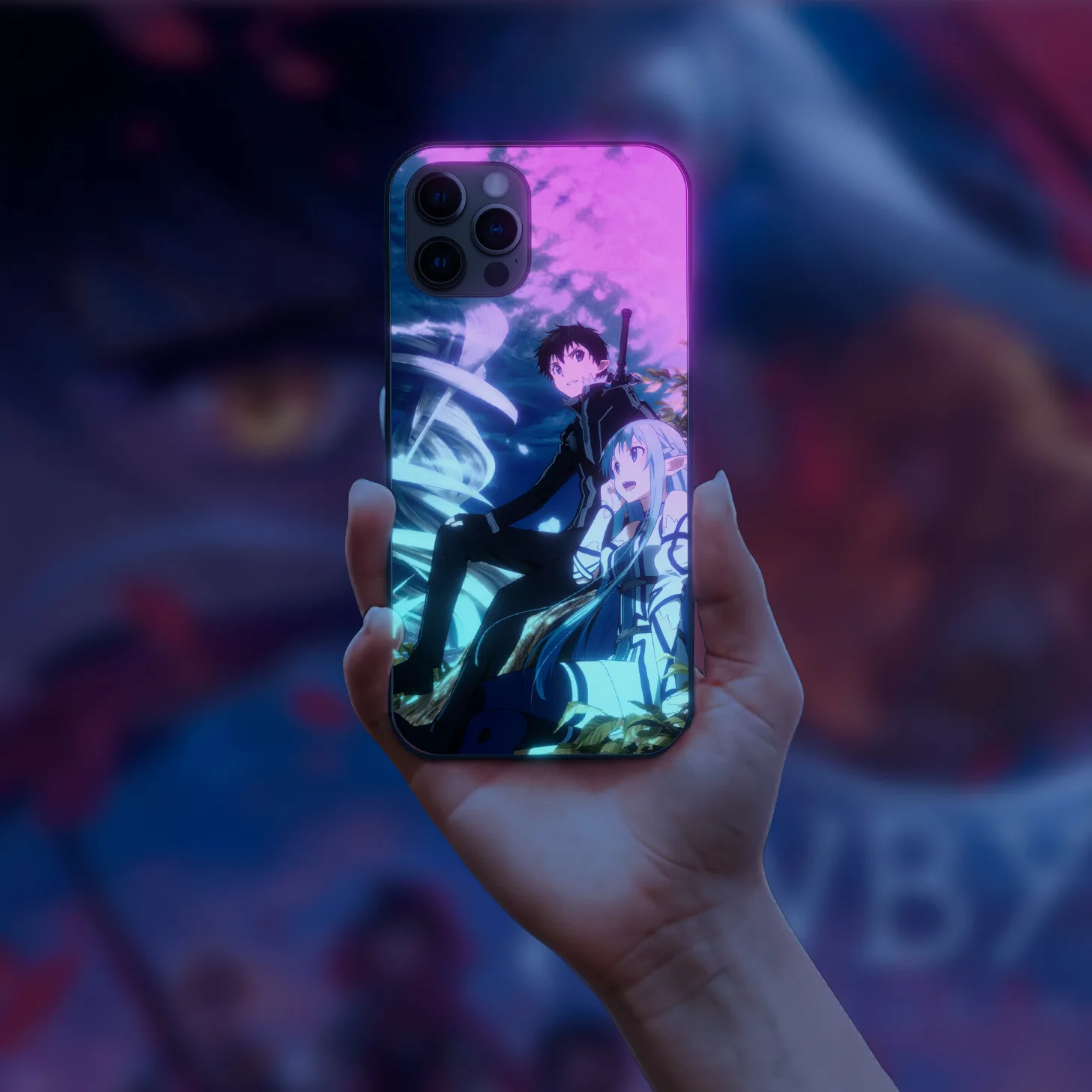 

Sword Art Online SAO Anime Phone Case for iPhone 11 12 13 mini pro XS MAX 8 7 6 6S Plus X SE XR call flash led cover