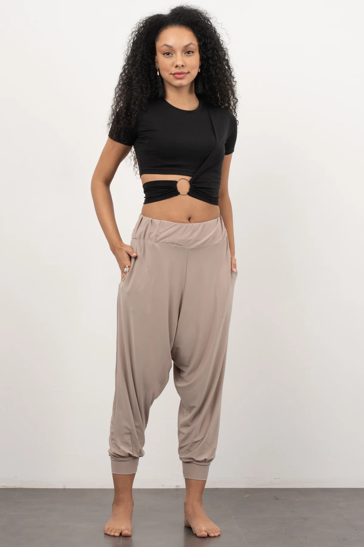 

Mink Baggy Pants casual cut new season trend beli wheel women's fashion harem pants