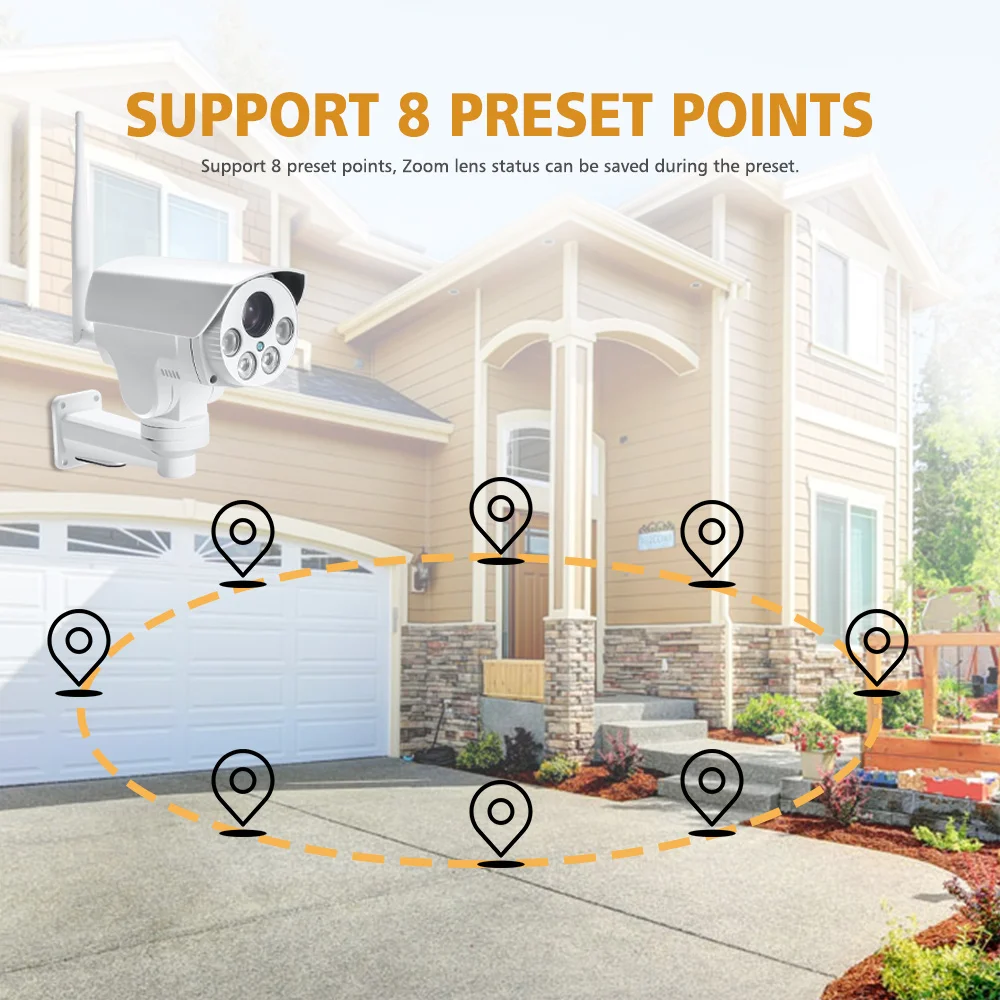 Купить IP-камера видеонаблюдения, 5 МП, 1080P, Onvif Audio, оптический зум 5X, 10X, 2 МП