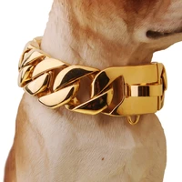 32mm 316l stainless steel dog collar accessories bling luxury dog collar wide dog collar