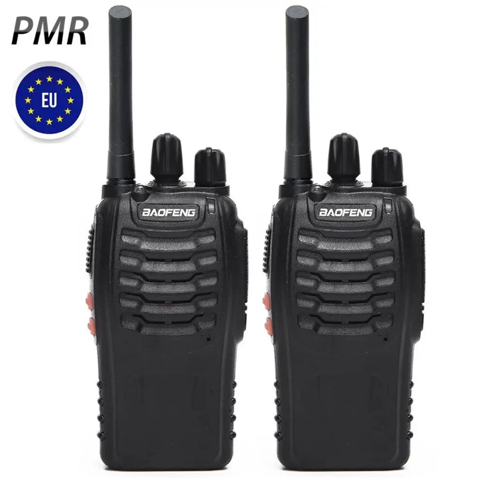 2PCS Baofeng BF-88E PMR 446 Walkie Talkie 0.5 W UHF 446 MHz 16 CH Handheld Ham Two-way Radio with USB Charger for EU User