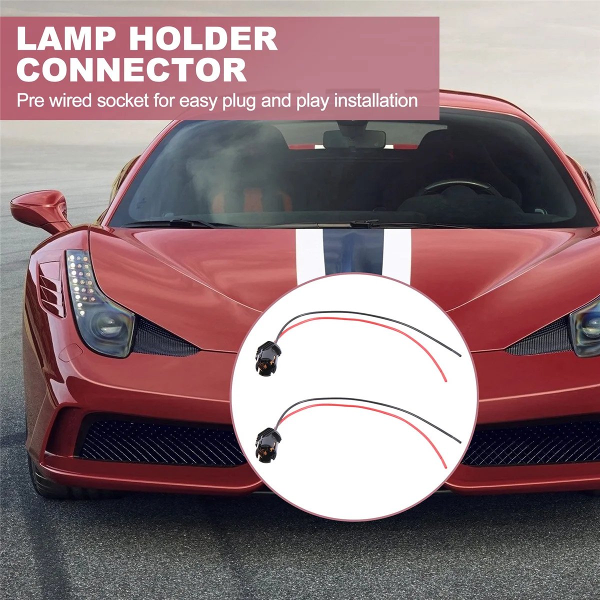 T10 W5W Авто Патрон для лампы Удлинитель разъема держателя x 2