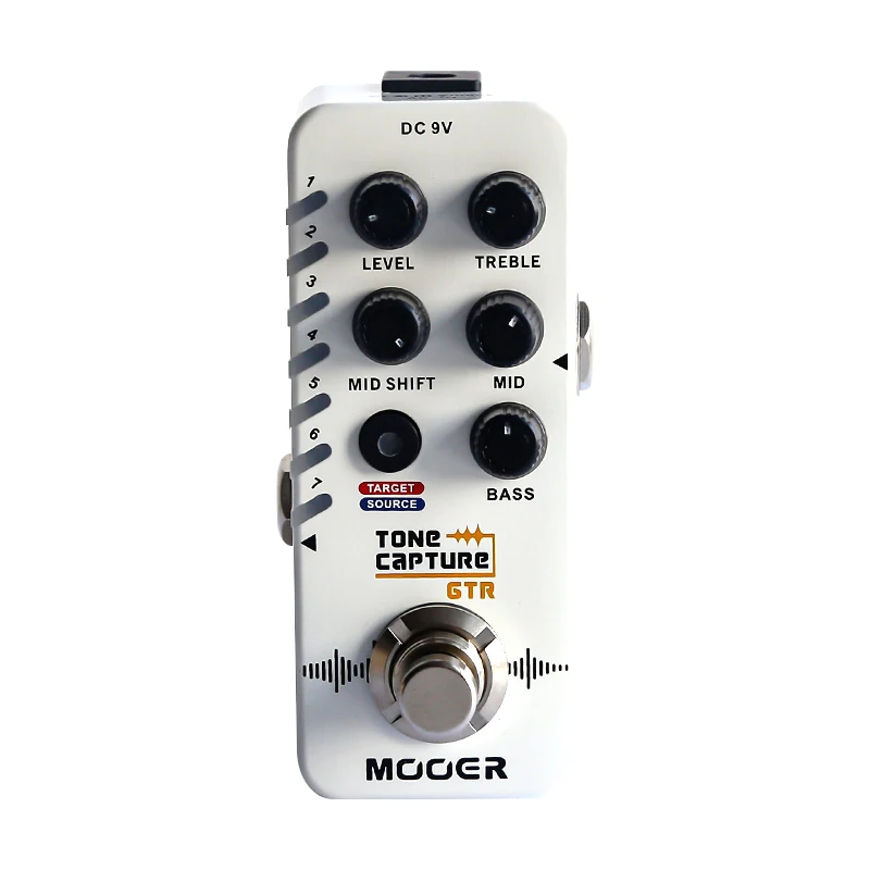 

MOOER Tone Capture GTR Guitar Effect Pedal with 7 Preset Slots Switch Between TRUE BYPASS or BUFFER BYPASS Guitar Accessories