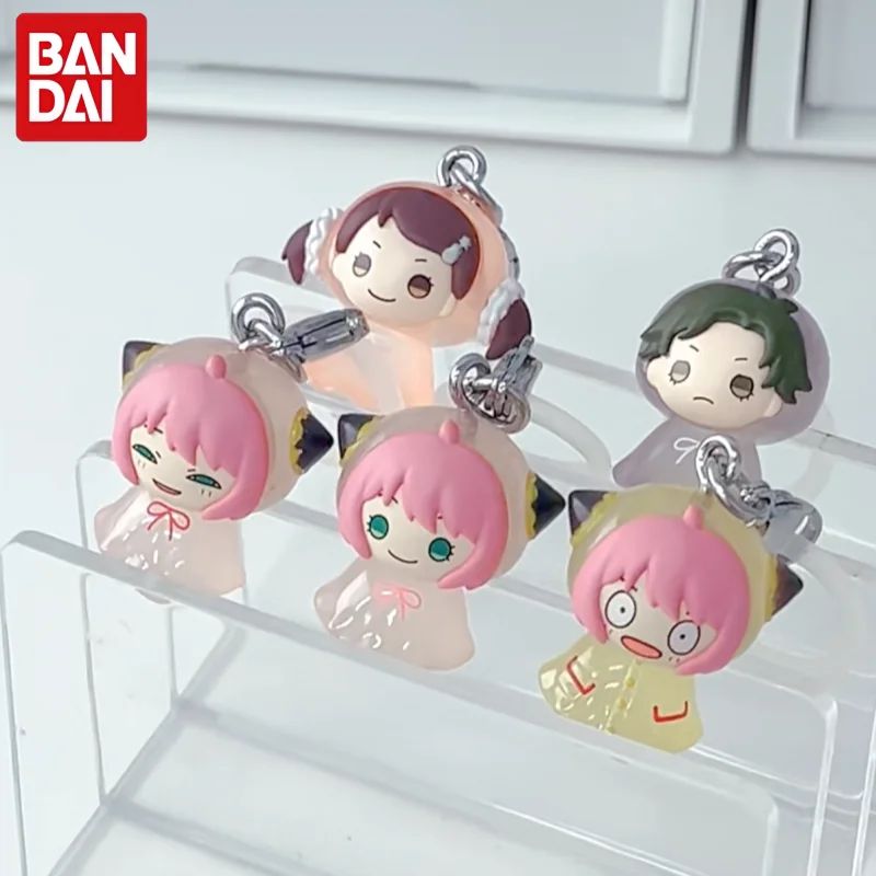 Фото Оригинальный брелок-фигурка Bandai Gashapon SPY×FAMILY Аня и Дэмиан, подвеска-зонт для сумки, игрушка-талисман, подарок для фанатов №4