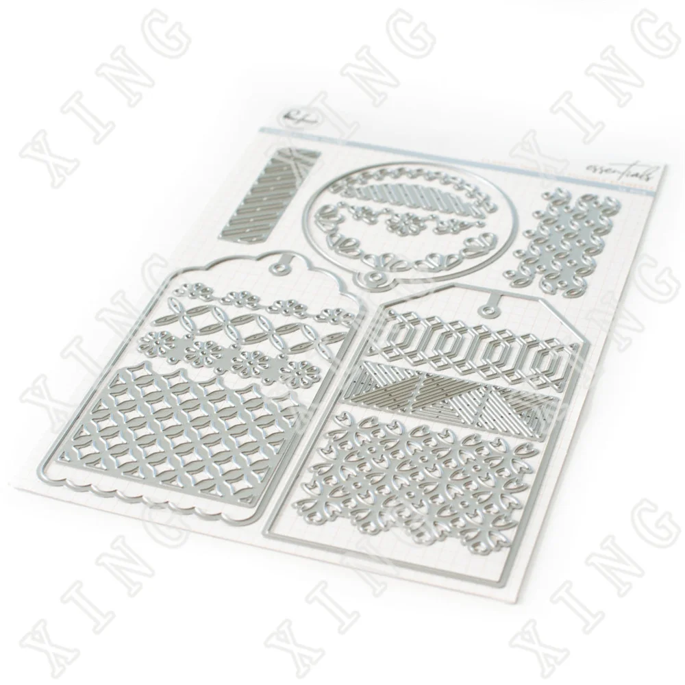 

2022 Spring Classic Tags with Fillable Elements Cutting Dies Diy Craft Paper Gift Cards Scrapbooking Decoration Embossing Molds