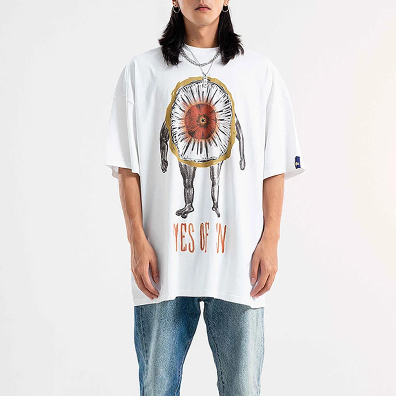 

Oversized T-shirt Men Streetwear Hip Hop Harajuku Anime Graphic T Shirts Cotton Funny Tee Cartoon Print Tops Summer Clothing
