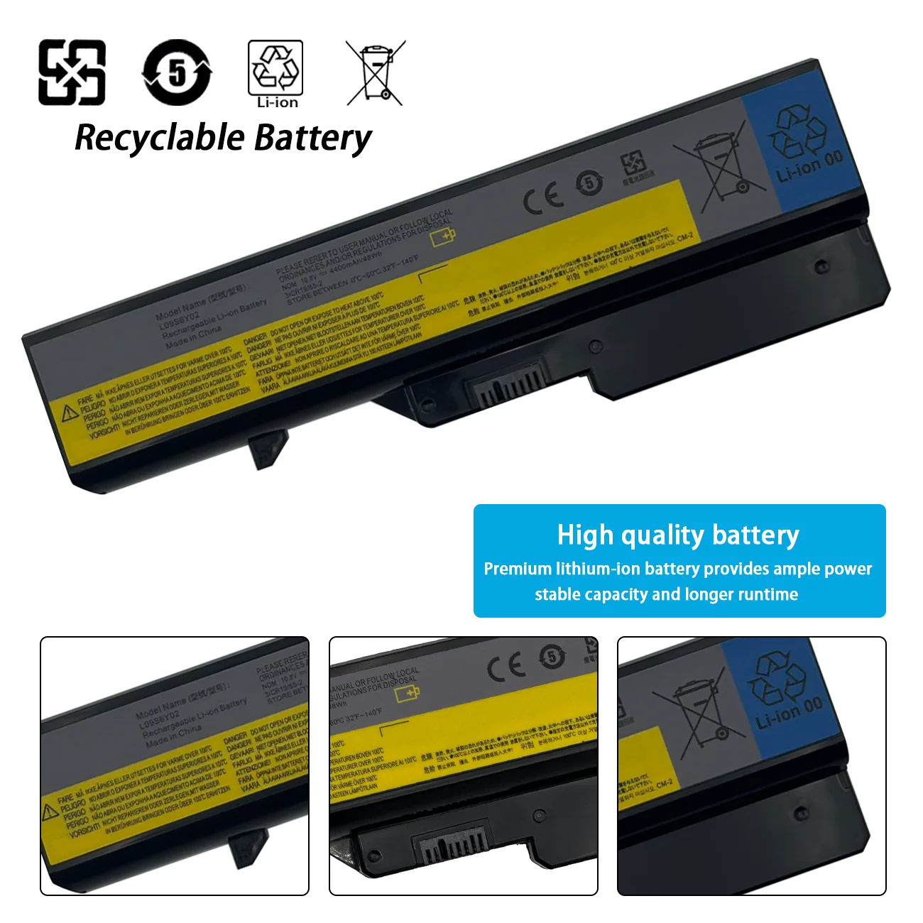 Новый аккумулятор для ноутбука L09S6Y02 Lenovo IdeaPad G460 G470 G560 V360 V370 V470 Z370 Z460 Z465 Z570 B470 B570 E47A