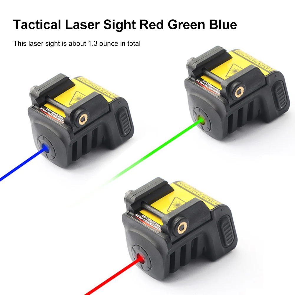

Tactical Laser Sight Red Green Blue Dot Sight USB Rechargeable Compact Pistol Weapon Laser for 20mm Picatinny Rail Weaver Mount