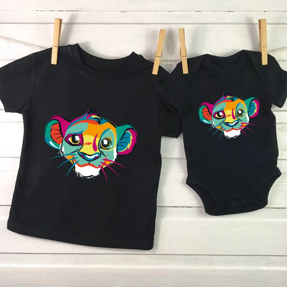 

Aesthetic Fashion Lion King Simba Dream Tshirt Kids Short Sleeve Hip Hop Fashion Street Hipster Clothes Ropa Bebe Bodysuit