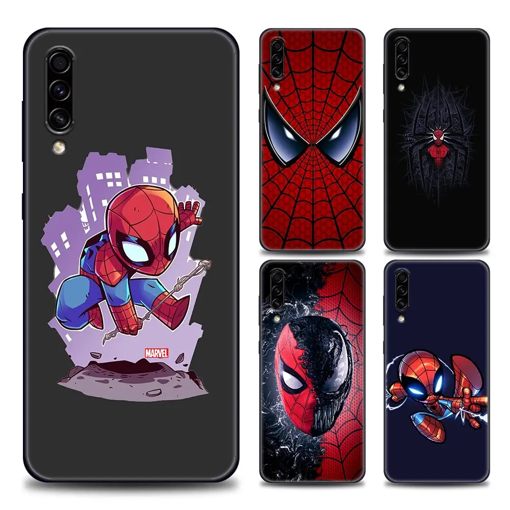 

Phone Case for Samsung A7 A52 A53 A71 A72 A73 A91 M30s M33 M62 M52 F23 F41 F42 5G 4G TPU Case Anime Cartoon Spider-Man