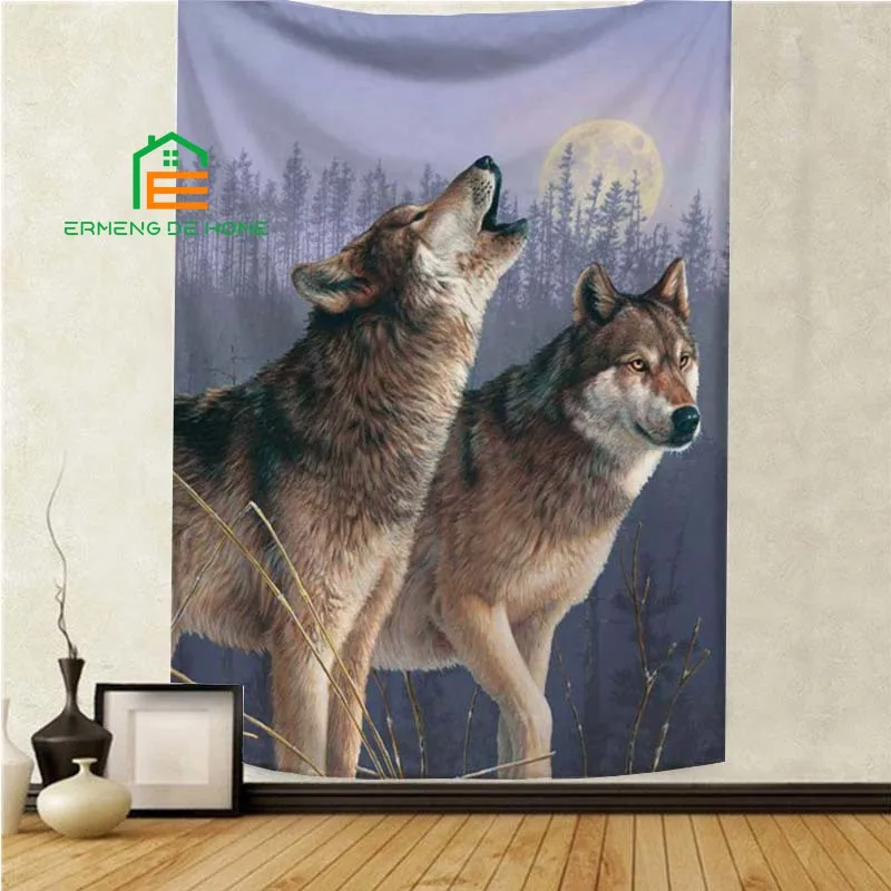 

Animal Wolf Tapestry Egyptian Wolf Wall Hanging Animal Style Wall Tapestries Wall Art Decor Animal Tapestry