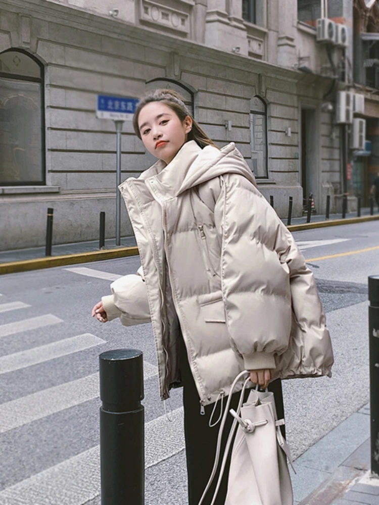 Short Jacket Women New In Winter Coat Korean Fashion Loose Thick Coats Woman Winter 2022 Basic Female Clothing Office Lady Tops