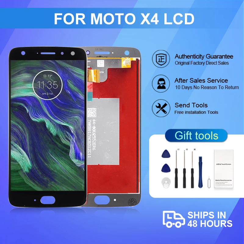 ЖК-дисплей 5,2 дюйма XT1900 для Motoroal Moto X4, сенсорная панель, стеклянный экран, дигитайзер в сборе с инструментами, бесплатная доставка