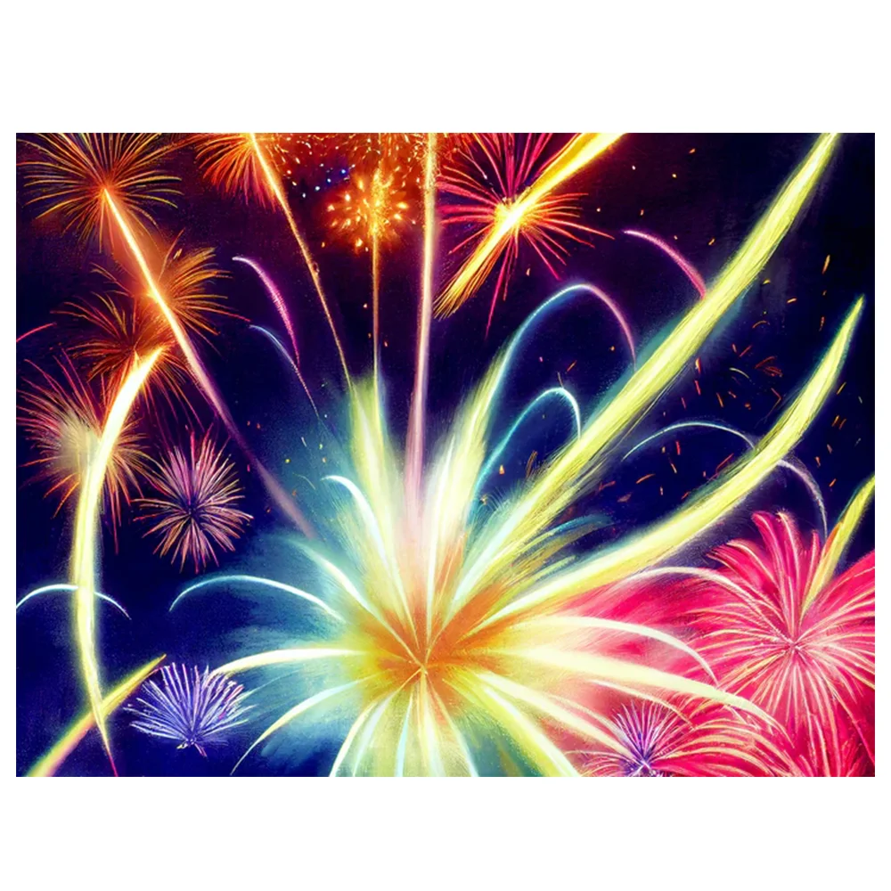 Diamond painting new product DIY Fireworks exploded in the air Cross stitch square round diamond living room decoration gift