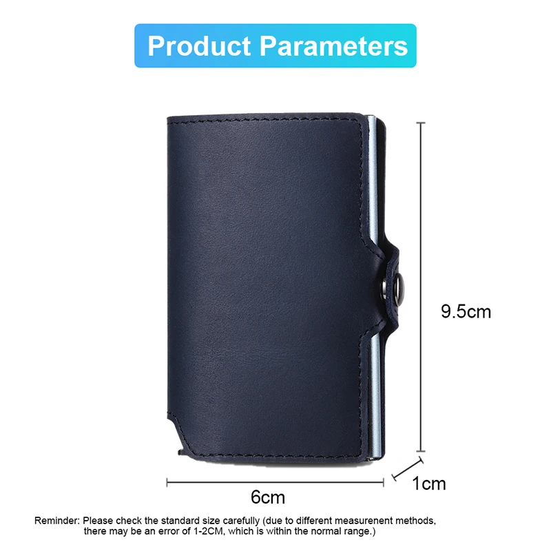 Genuine Leather Card Holder Men Wallet Slim Thin Magsafe Walket Rfid for Men Cartera Hombre Carteira Masculina Business Case