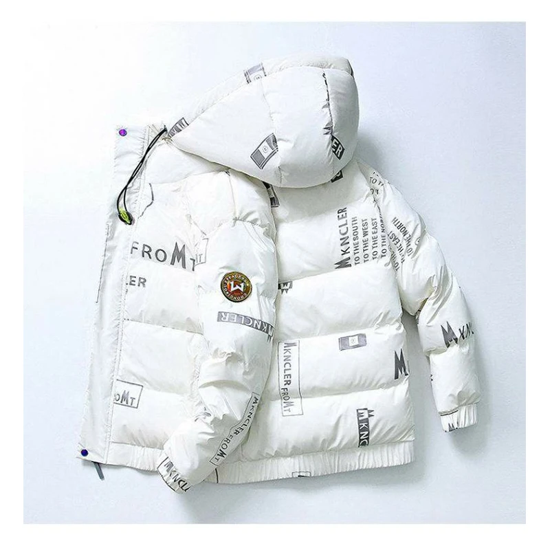 Autumn Winter Men's Jacket Coat White Duck Down Jackets Korean Top Fashion Youth Hooded Sweater High-Quality Jacket Warm Coats