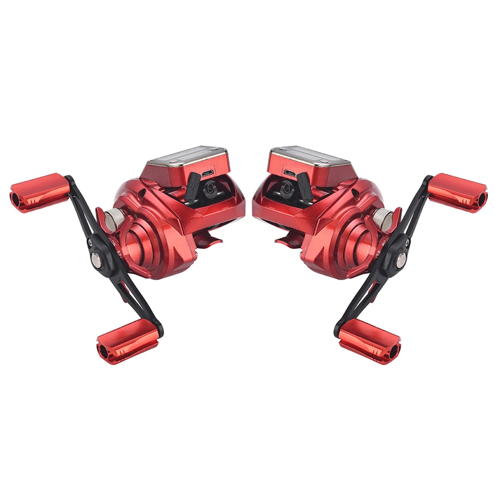 

Digital Low Profile Baitcasting Fishing Reel 7.3/1 Speed Ratio 19+1BB Wheel Solar USB Rechargeable Fishing Reel