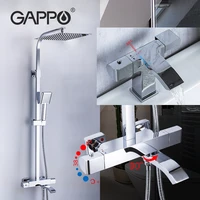 GAPPO thermostatic shower sets bathroom shower faucet Brass Basin faucet waterfall Bathtub shower system thermostatic mixer