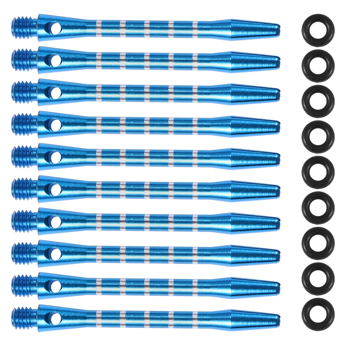 

20pcs 2BA Screw Thread Dart Shaft Aluminum Alloy Shaft Throwing with 20pcs Rings ( Blue )