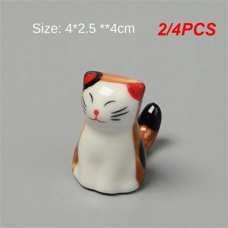 2/4 шт. палочки для еды кошек подушка поддержка Lucky Cat подставка палочек