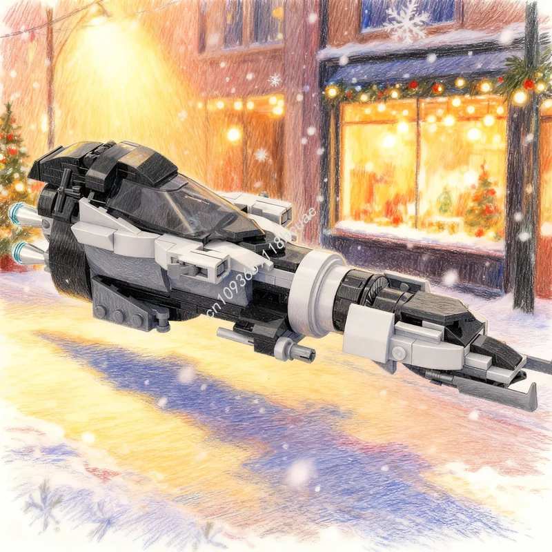 Фото 201 деталь MOC SW Landspeeder: Модель звездолета для сборки, конструктор, игрушка, подарок на праздник, архитектурная модель, развивающая творческие способности №1