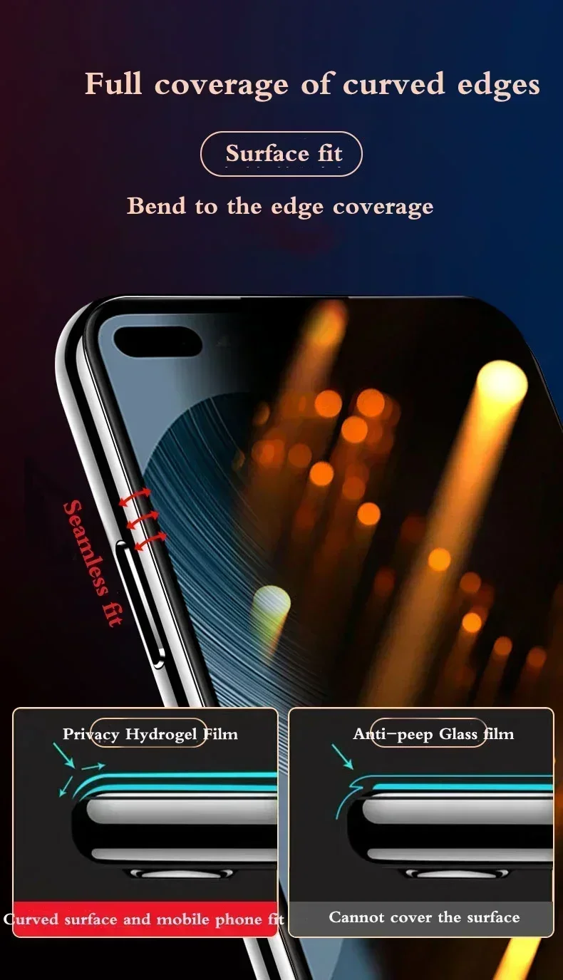 Защитная пленка для экрана Infinix Smart 8 Pro 10 Plus 9 HD GT 30 20 Pro Zero Ultra 30 40 4G 5G, мягкая гидрогелевая пленка с защитой от подглядывания (art.: 3920db58acff8) - 3920db58acff8