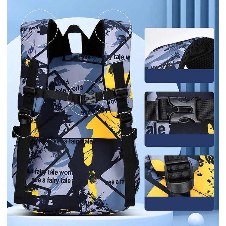 Grade 1-6 Primary Boy Camouflage Cool Backpacks for Travel New Children Students Large Capacity Fashion Lightweight Schoolbags