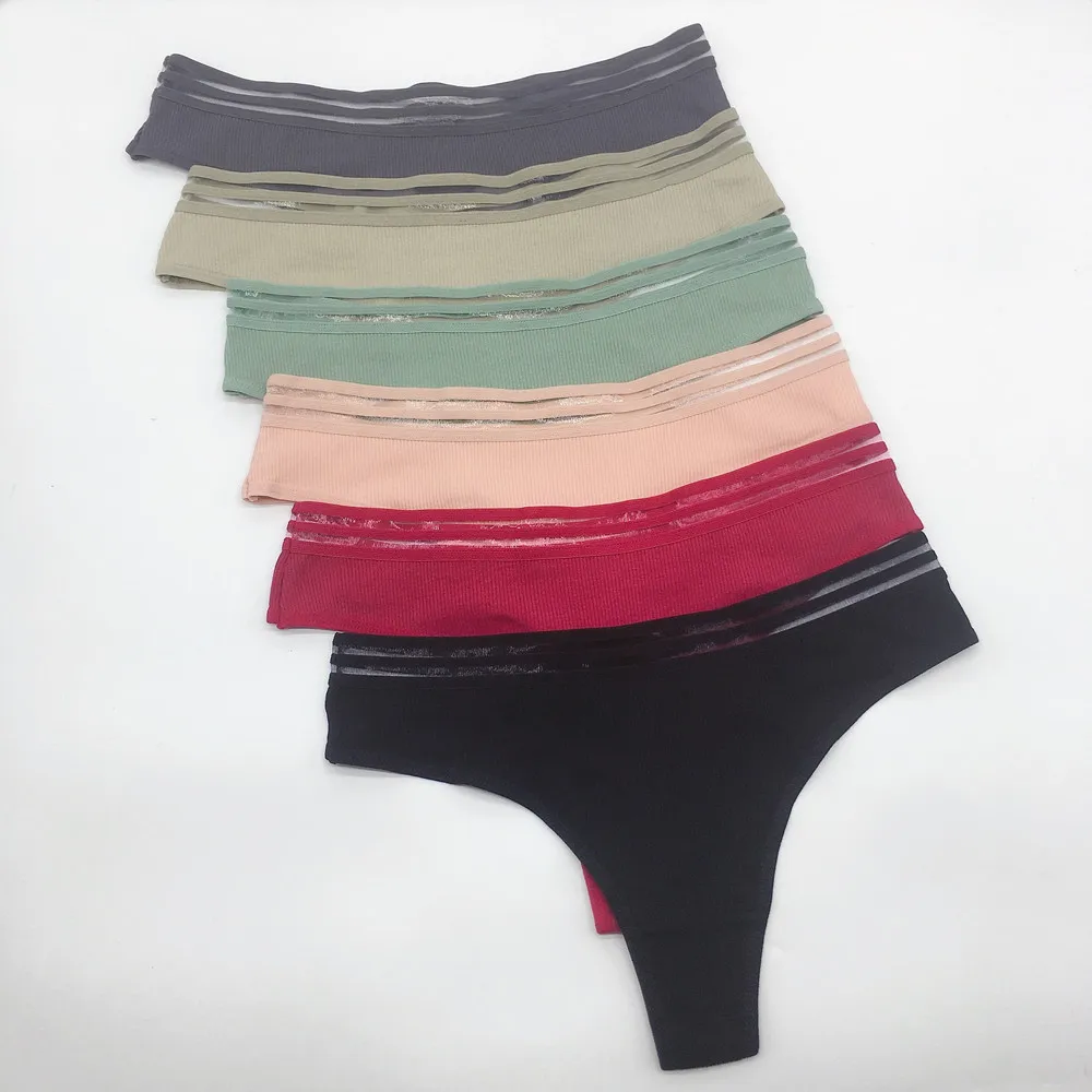 

Трусики-стринги женские х/б, 3 цветов