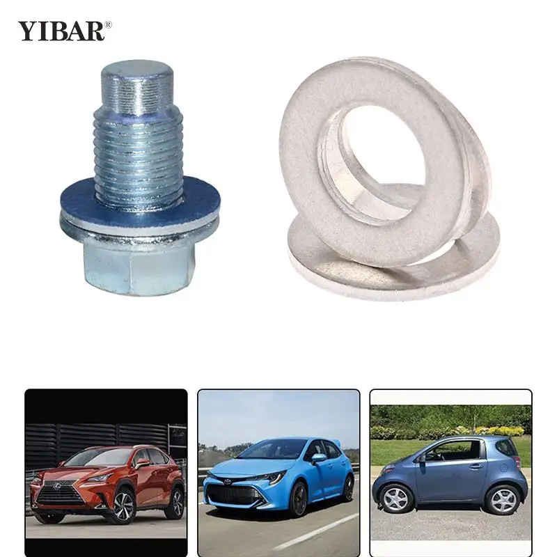 

10pcs 90430-12031 Aluminum Oil Drain Plug Gaskets Crush Washer Seals Compatible With Corolla Lexus Scion Replaces# 9043012031