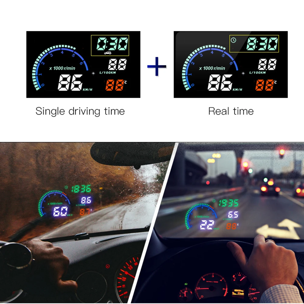 Автомобильный проекционный дисплей KWHUD OBD2 HUD для Peugeot 407/307/508/308/3008 2008-2024 измеритель