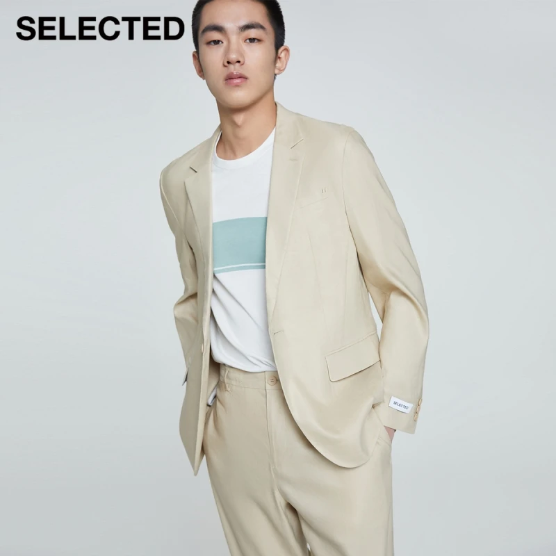 

SELECTED Men'S Trendy Light Linen Blazer Trendy One Button Jacket S|421272002