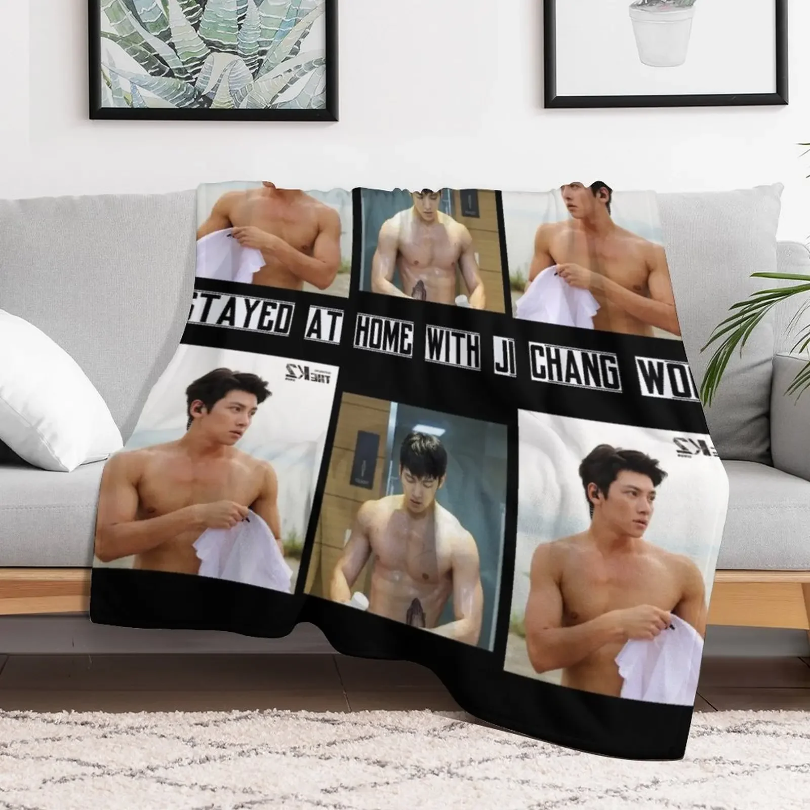 Одеяло серии Ji Chang Wook [ISH] Лохматые милые клетчатые одеяла с рождественскими