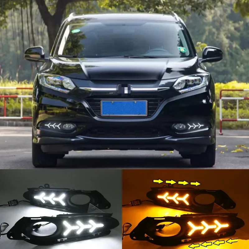 2 шт. для Honda HR-V HRV Vezel 2014 2015 2016 2017 2018 DRL противотуманные фары дневные ходовые огни с