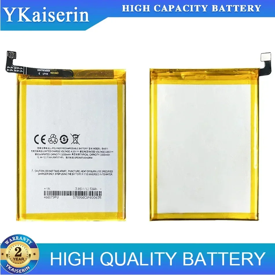Аккумулятор BA811 BA 811 3230 мАч для мобильного телефона Meizu Meilan 6T m6T M811H M811Q Bateira