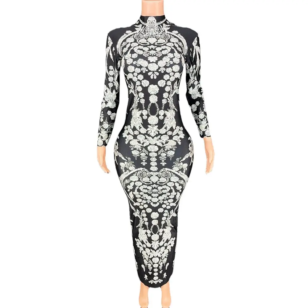 

Новое длинное платье с цветочным рисунком, вечернее платье для вечеринки, выпускного вечера, дня рождения, для женщин, сексуальный костюм дл...