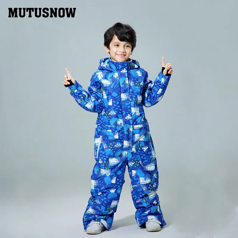 

2019 лыжный костюм для мальчиков, горячая распродажа, брендовый водонепроницаемый комплект, зимняя спортивная утепленная одежда для сноубор...