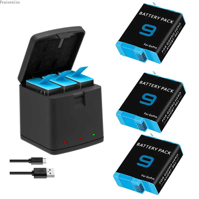 Батареи для камеры GoPro Hero 10 9 3 способа умный зарядный чехол зарядное устройство