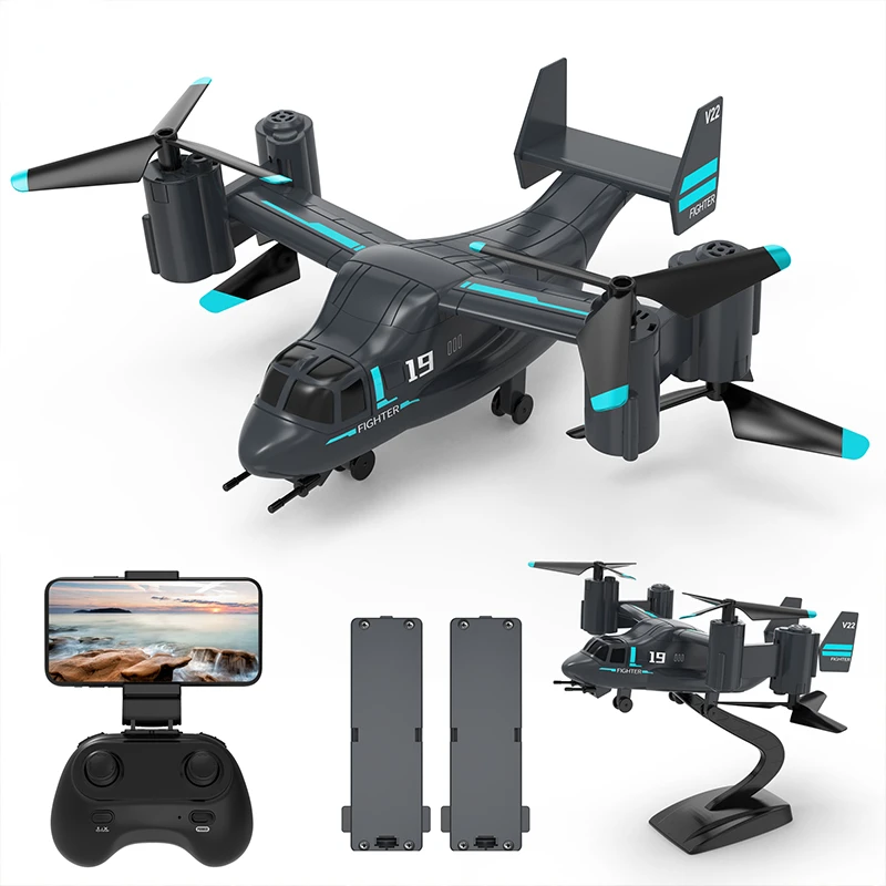 

Hot Sales Remote-controlled Osprey Helicopter Land Air Dual Mode Aircraft Fighter 4K HD Aerial Photography Drone Toy