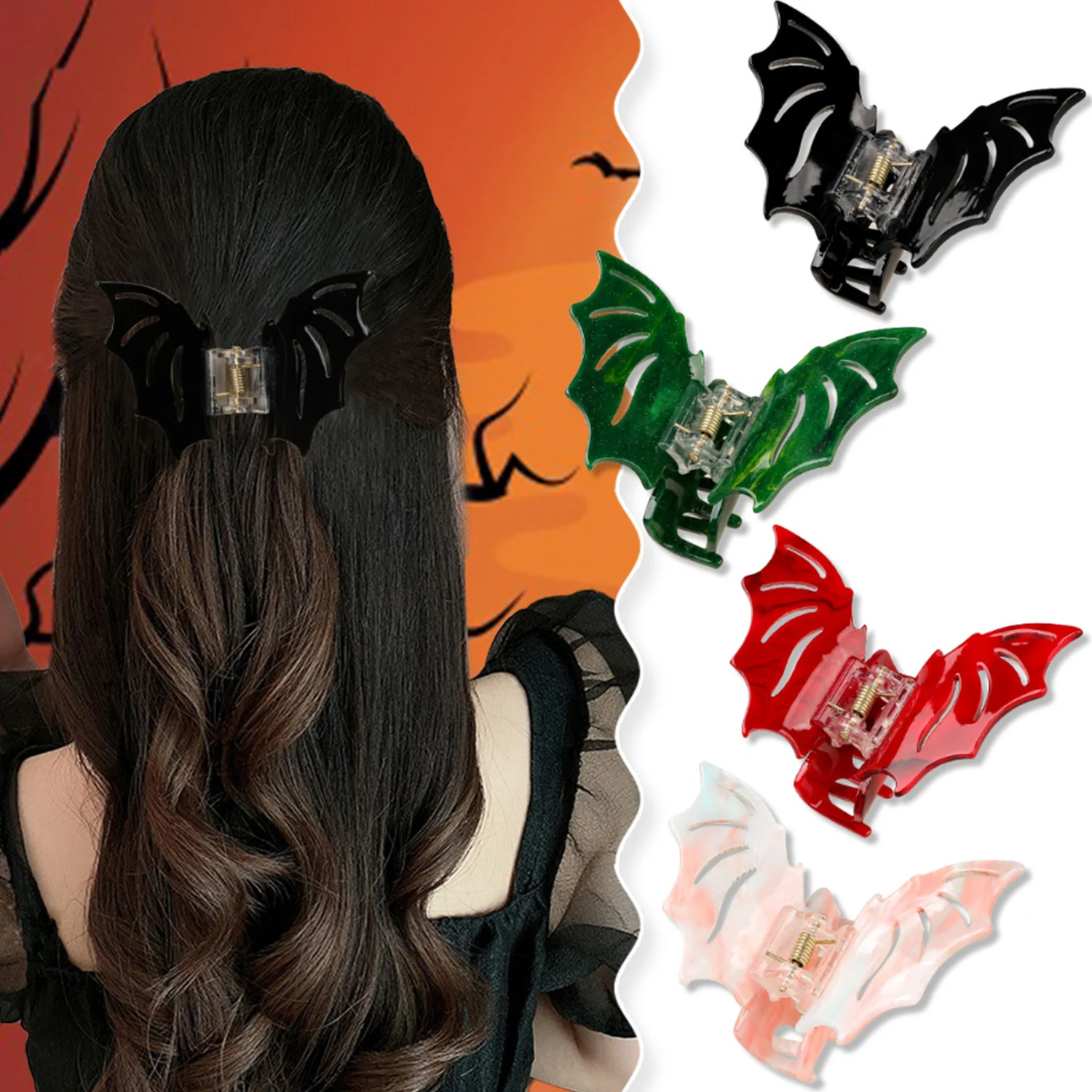 

1 шт. шпильки для волос с рисунком дьявола, летучая мышь, когти, крылья, искусственный костюм для костюмированной вечеринки на Хэллоуин, аксессуары для волос