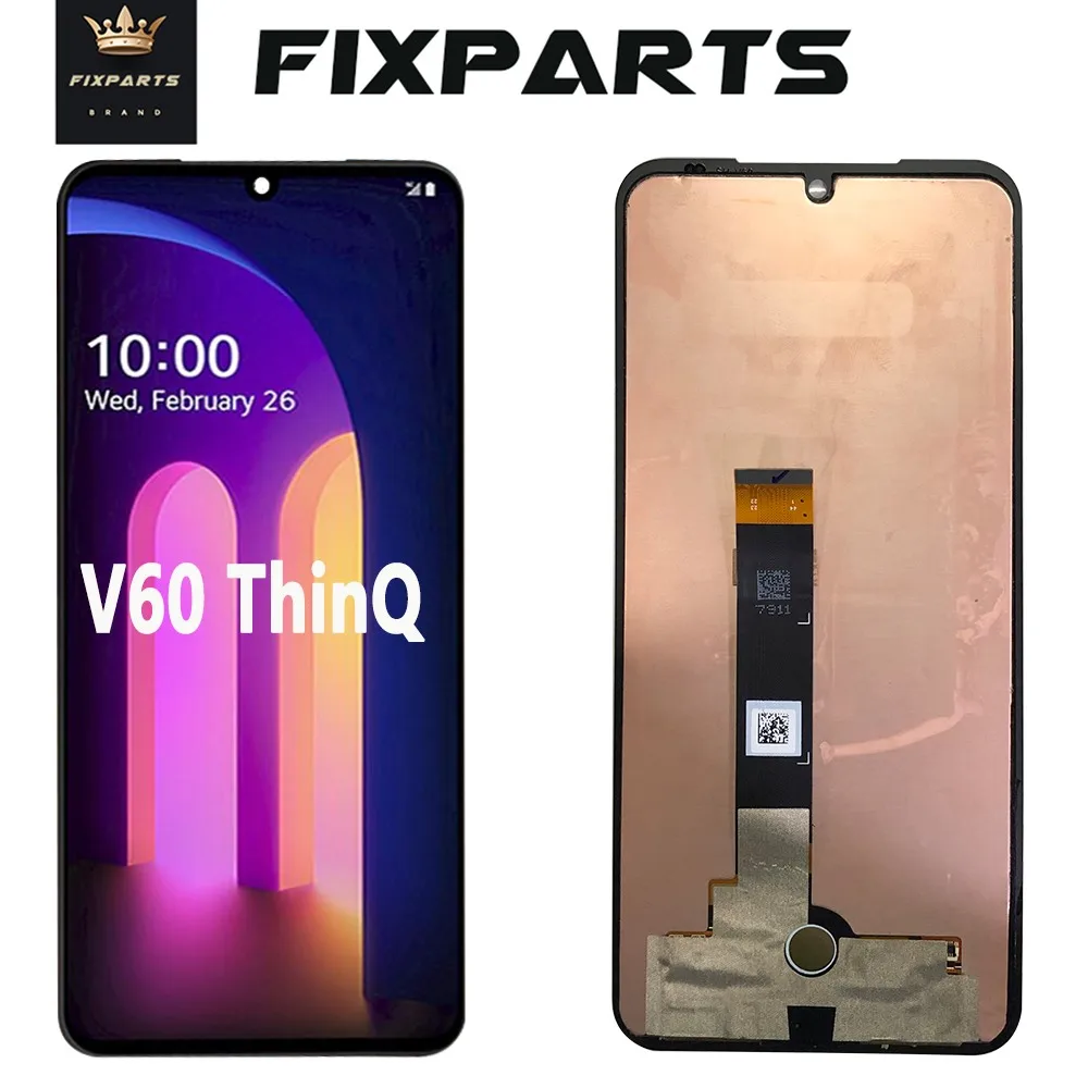 

Протестированный экран для LG V60 ЖК-дисплей кодирующий преобразователь сенсорного экрана в сборе экран дигитайзер сборка Замена для LM-V600 LG V60 ThinQ экран