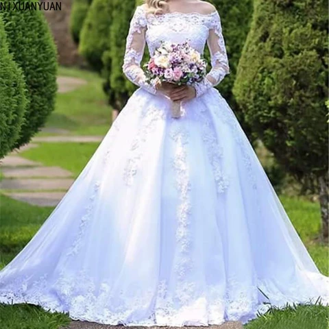 Wedding Dresses for Women 2023 Bride Ball Gowns Formal Dress Gown Elegant Ceremony Weddings The Church Plus Size Long Sleeve