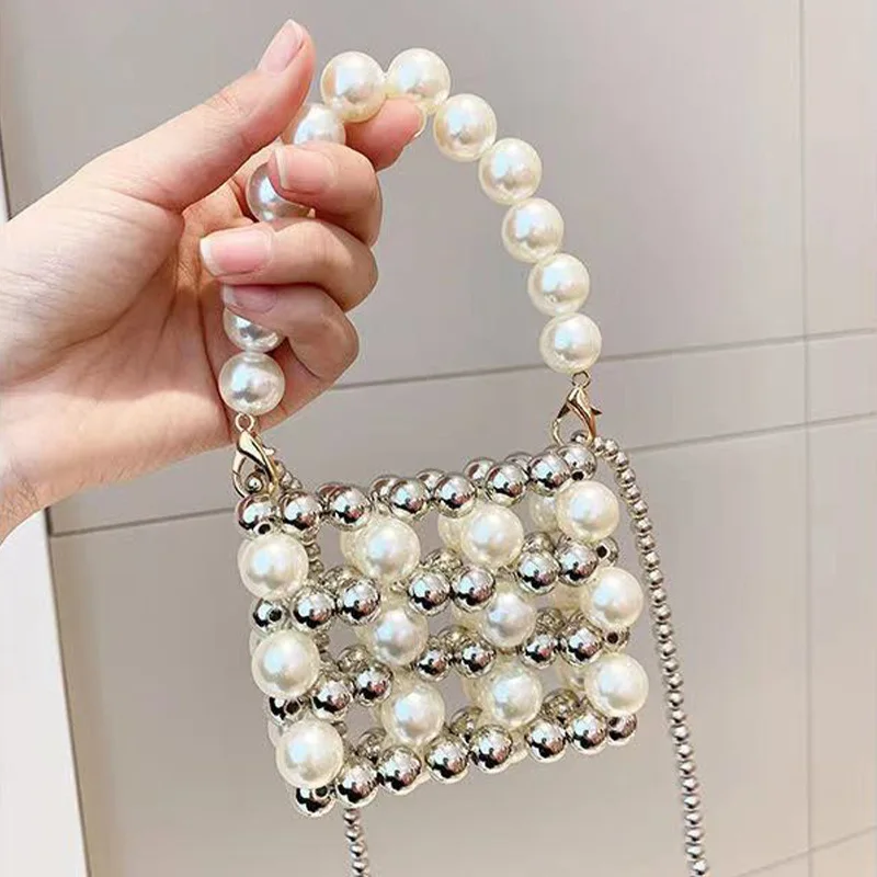

Kids Mini Purse Metal Style Bead Crossbody Bags for Girls Small Hand Bags Tote Toddler Purses and Handbags