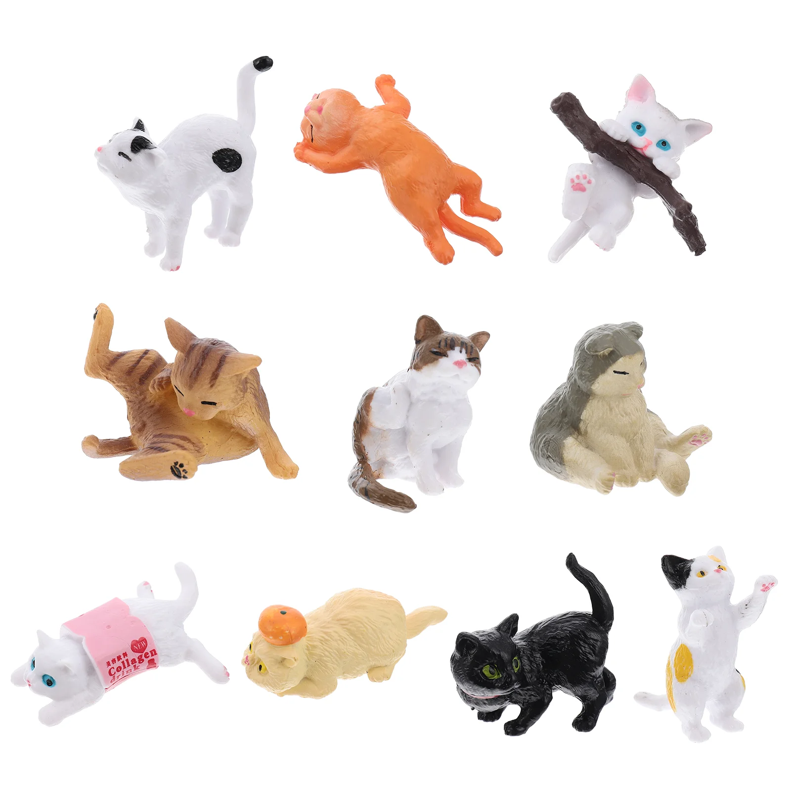 

Cat Scene Micro Scenery Tabletop Adornment Resin Craft Cartoon Decor Desktop Ornament Animal